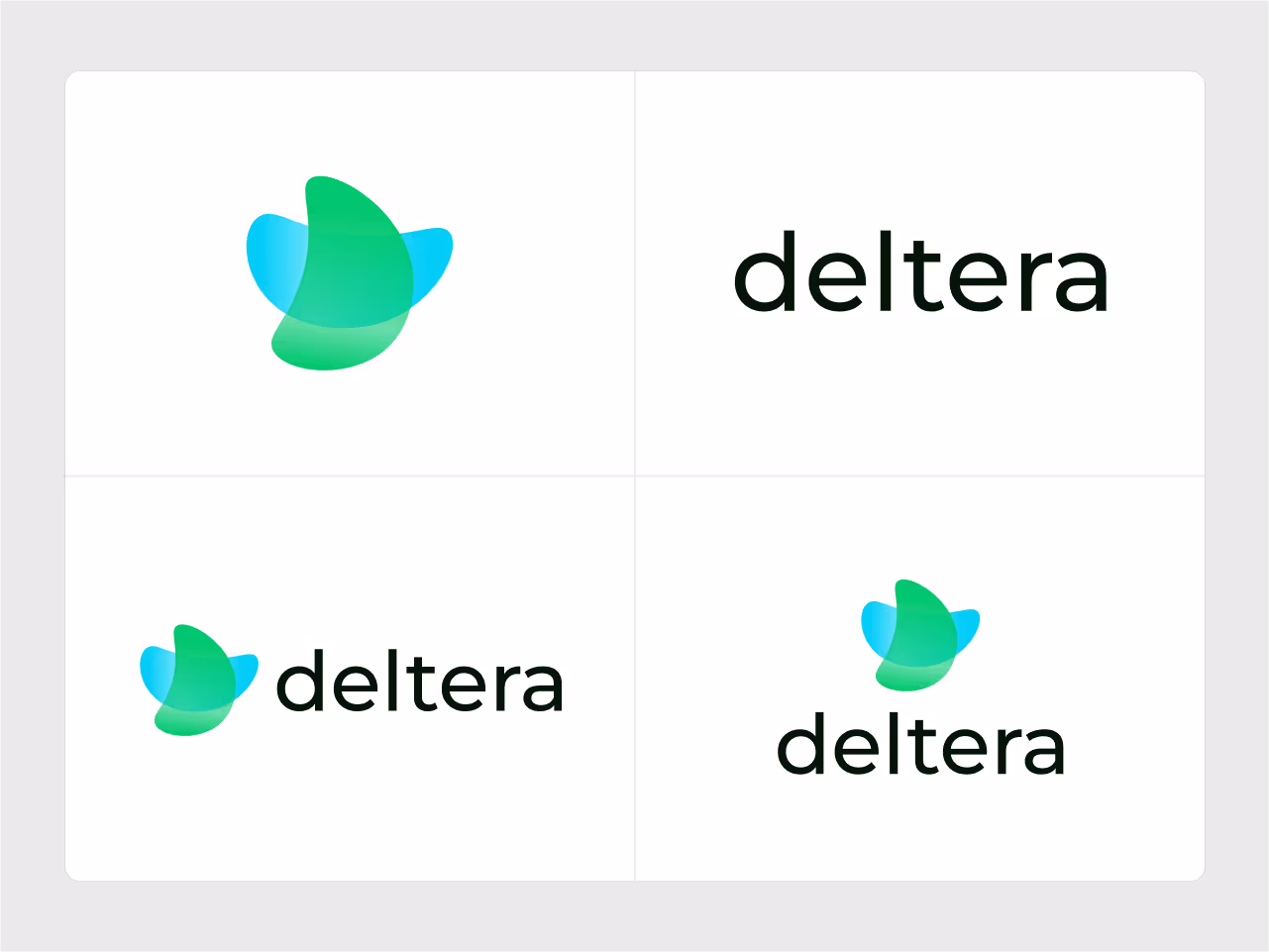 The Deltera logos in light mode