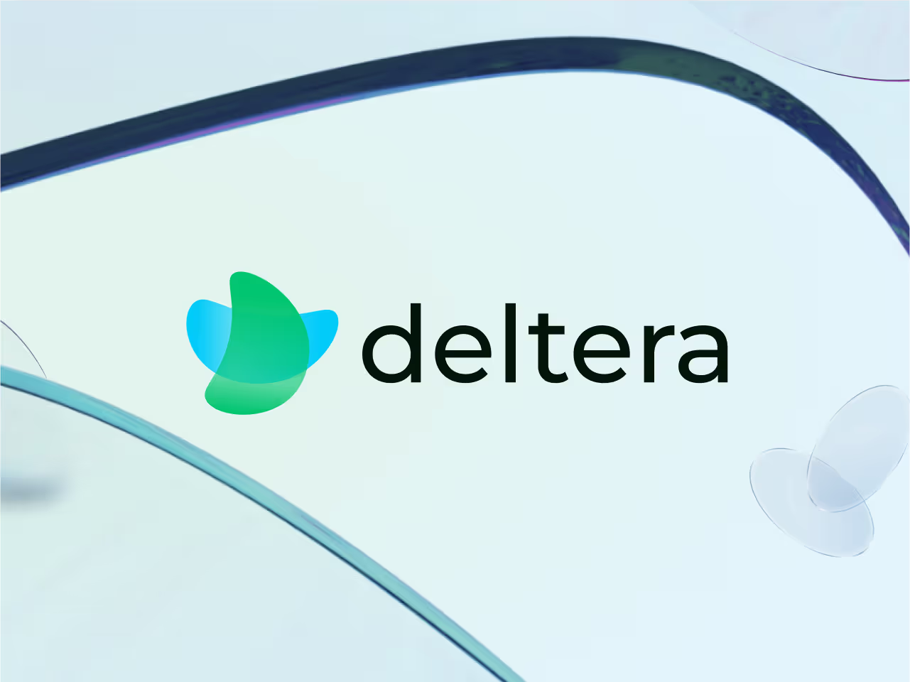 The Deltera logo in art decoration