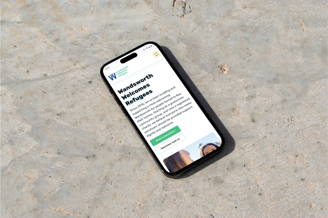 iPhone with WWR website