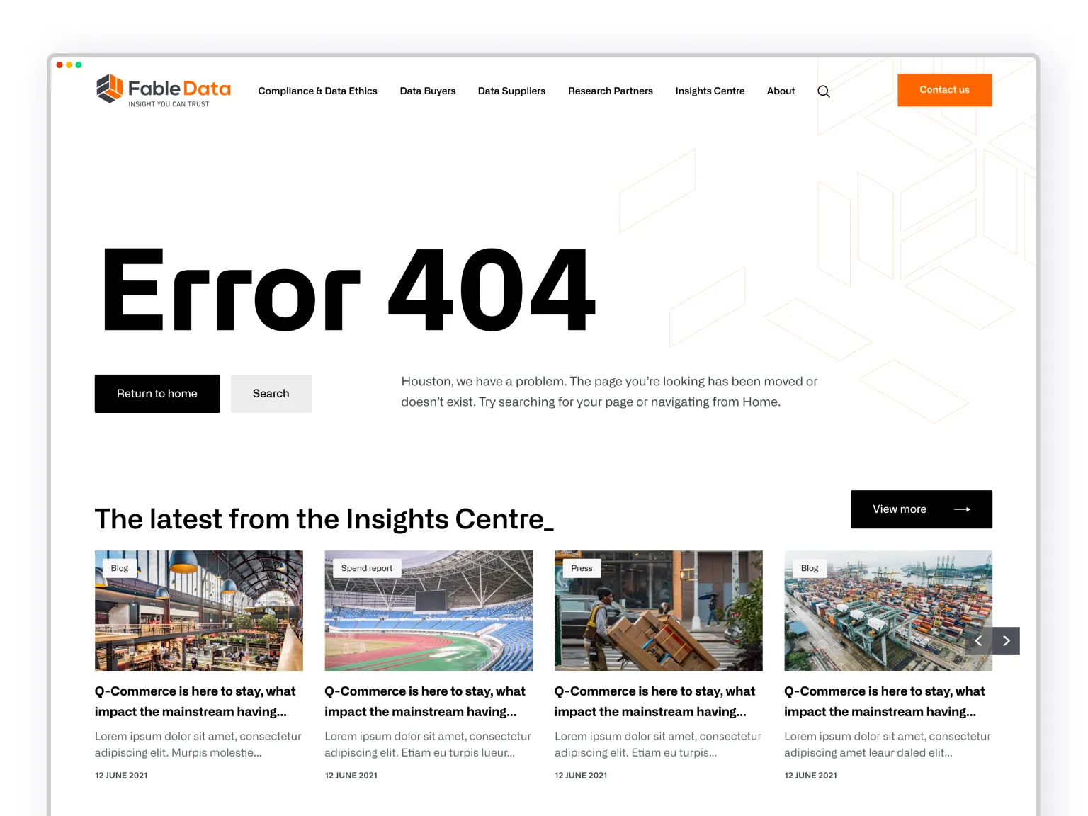 Mockup of Fable Data website